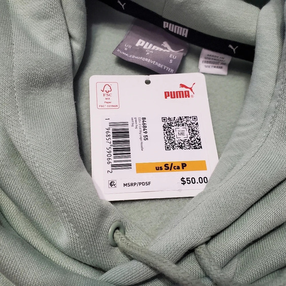 NWT Puma Men's Essentials Big Logo Cotton Hoodie Sweatshirt S - Picture 7 of 8